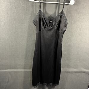 y2k women babydoll slip dress small black fairy grunge whimsigoth dainty